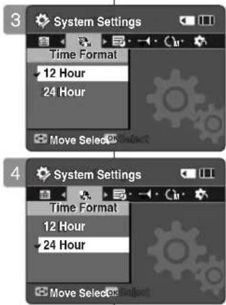 SAMSUNG VP-X300 - Zeitformat einstellen - 1