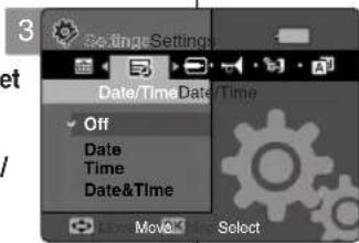 SAMSUNG VP-MM12S - Setting Date/Time Display - 1
