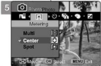 SAMSUNG VP-MM12S - Belichtungsmessmethode einstellen - 3