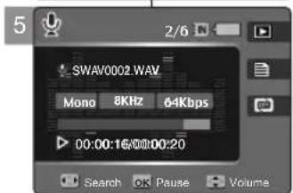 SAMSUNG VP-MM12S - Sprachdateien wiedergeben - 3