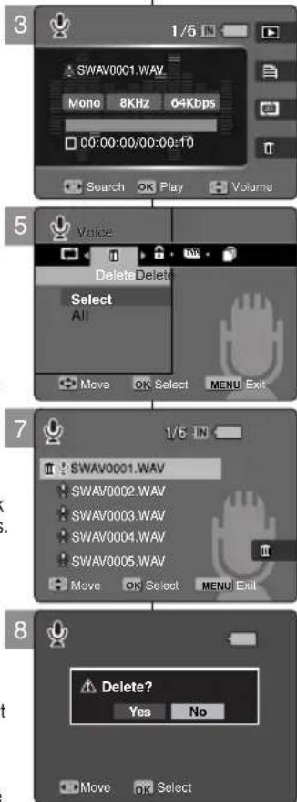 SAMSUNG VP-MM11S - Sprachdateien löschen - 1