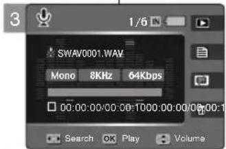SAMSUNG VP-MM11S - Deleting Voice Files - 1