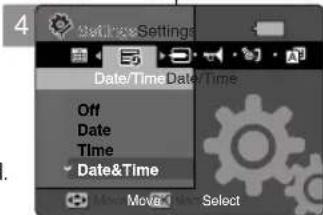 SAMSUNG VP-MM11S - Setting Date/Time Display - 2