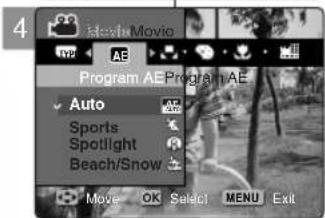 SAMSUNG VP-MM11S - Setting the Program AE - 2
