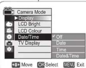 SAMSUNG VP-DC172W - Datum und Uhrzeit anzeigen (Datum/Uhrzeit) - 2