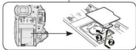 SAMSUNG VP-DC171I - Lithiumbatterie für die integrierte Uhr einlegen - 1