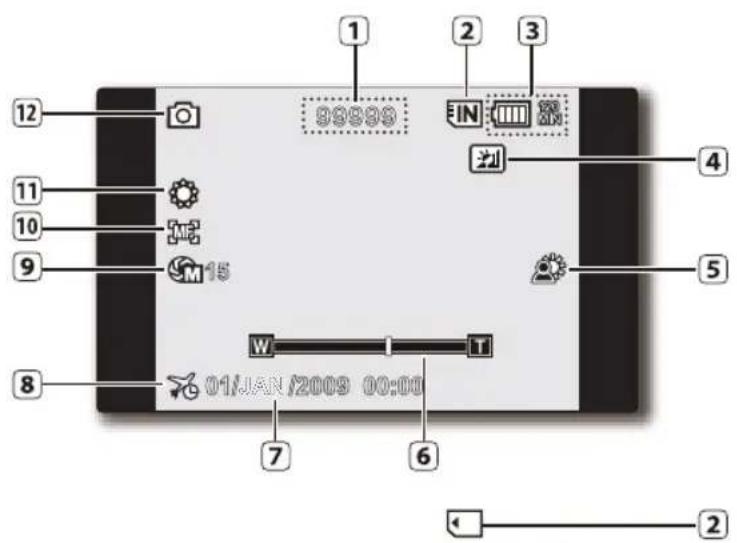 SAMSUNG SMX-F33LP - Modus Movie Record (Videoaufnahme): Shortcut-Menü (manuell) - 2