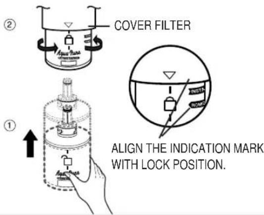 SAMSUNG RS21WCSW - Install the water filter. - 4