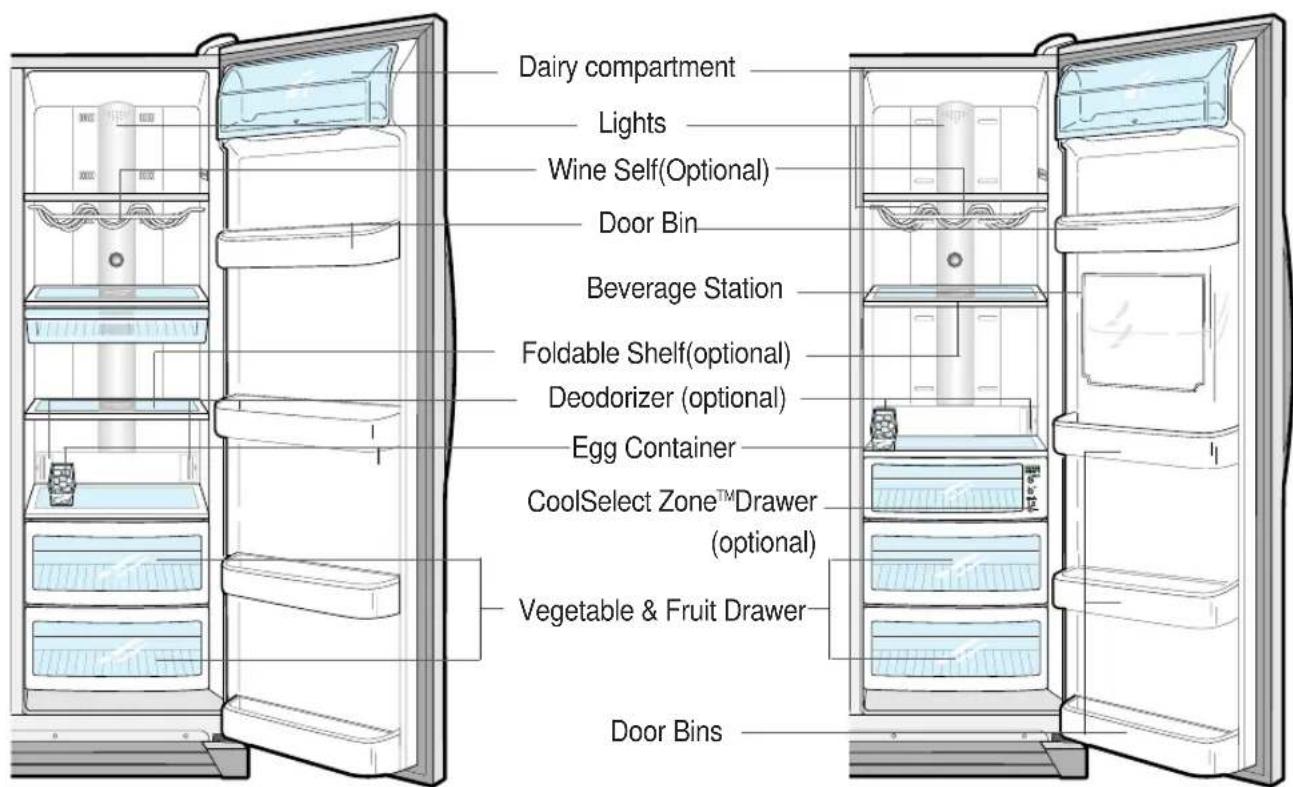 SAMSUNG RS21WCSW - SHELVES AND BINS - 4