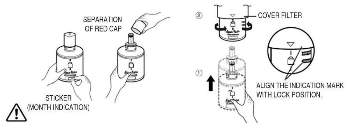SAMSUNG RS21JCSV - Install the water filter. - 2