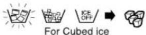 SAMSUNG RS21JCSV - Press the Ice Type button to select the type of ice: - 1