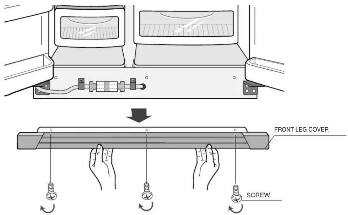 SAMSUNG RS21JCSV - Reattaching the Front Leg Cover (Optional) - 1
