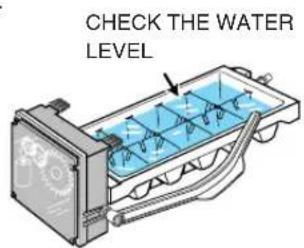 SAMSUNG RS21JCSV - Check the amount of water supplied to the ice tray. - 2