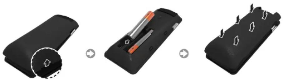 SAMSUNG UE32F6890SS - Inserting the Batteries (AAA X 2) - 1