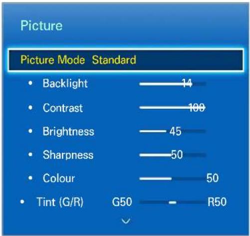 SAMSUNG UE32F6890SS - Changing the Picture Mode - 1