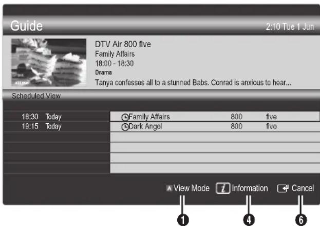 SAMSUNG UE32C6505UK - Using Scheduled View - 1
