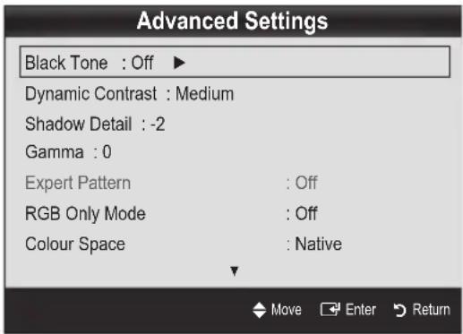 SAMSUNG UE32C6505UK - Advanced Settings - 1