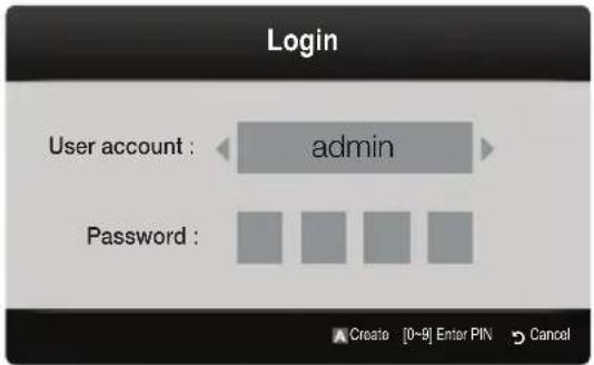 SAMSUNG UE32C6505UK - Account Login - 1