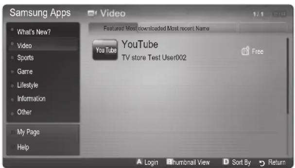 SAMSUNG UE32C6505UK - Samsung Apps - 1