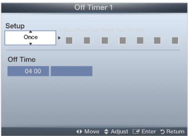 SAMSUNG UE22D5000NH - - Off Timer 1 / Off Timer 2 / Off Timer 3: - 2
