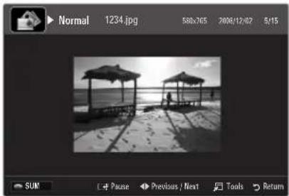 SAMSUNG UE40B8090XW - Viewing a Slide Show - 2