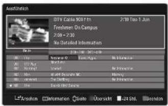 SAMSUNG UE40B8090XW - Verwenden des vollständigen Programmführers / Mini-Programmführers - 1