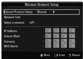 SAMSUNG UE40B8090XW - Wireless Network Setup-Manual - 1