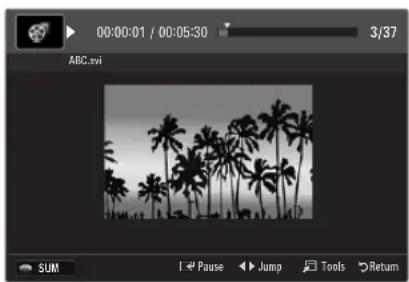 SAMSUNG UE40B8090XW - Playing a movie file - 1