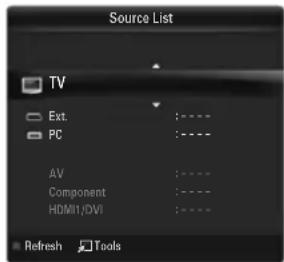 SAMSUNG UE40B8090XW - TV / Ext. / AV / Component / PC / HDMI1/DVI / HDMI2 / HDMI3 / HDMI4 / USB1 / USB2 - 1