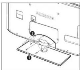 SAMSUNG UE40B8090XW - Installing the Stand - 1