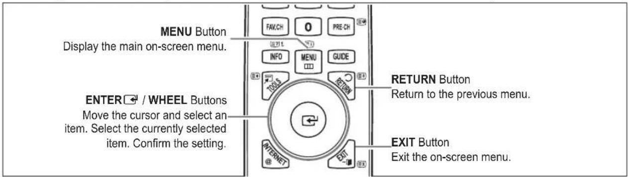 SAMSUNG UE40B8090XW - Viewing the menus - 1