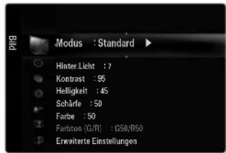 SAMSUNG UE40B8090XW - Hinter.Licht / Kontrast / Helligkeit / Schärfe / Farbe / Farbton (G/R) - 1