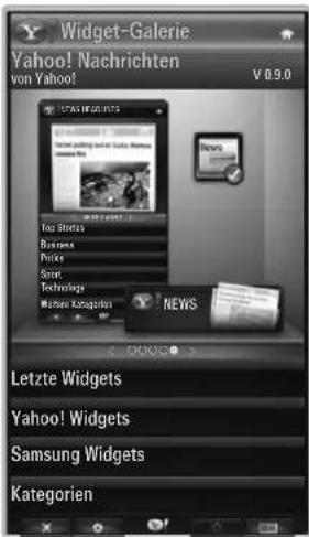 SAMSUNG UE40B8090XW - About Yahoo! Widget-Galerie... - 1