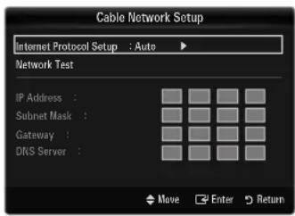 SAMSUNG UE40B8090XW - Cable Network Setup-Auto - 1