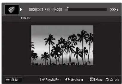 SAMSUNG UE40B8090XW - Wiedergeben einer Filmdatei - 1