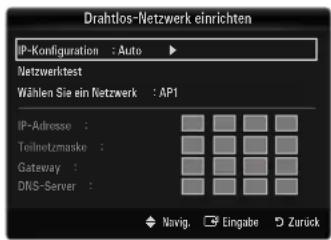 SAMSUNG UE40B8090XW - Drahtlos-Netzwerk einrichten-Auto - 1