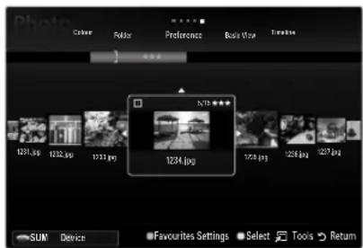 SAMSUNG UE40B8090XW - Sorting the Photo List - 1