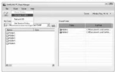 SAMSUNG UE40B8090XW - ■ Cancelling a Shared Folder - 1