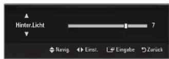 SAMSUNG UE40B8090XW - Hinter.Licht / Kontrast / Helligkeit / Schärfe / Farbe / Farbton (G/R) - 2