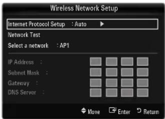 SAMSUNG UE40B8090XW - Wireless Network Setup-Auto - 1