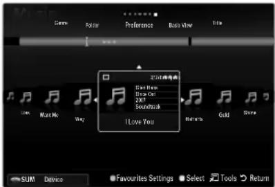 SAMSUNG UE40B8090XW - Sorting the Music List - 1