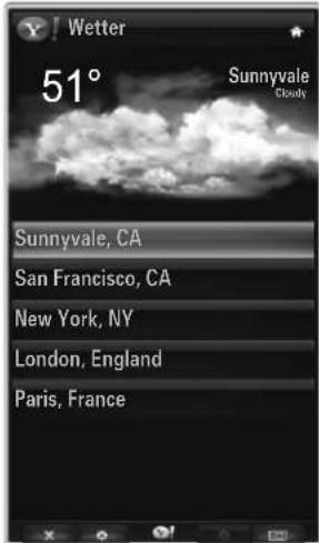SAMSUNG UE40B8090XW - Verwenden des Wetter-Widget von Yahoo!® - 1