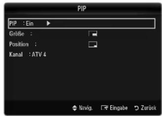SAMSUNG UE40B8090XW - Verwenden der Bild-in-Bild-Funktion (PIP) - 2