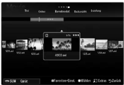 SAMSUNG UE40B8090XW - Sortieren der Filmliste - 1