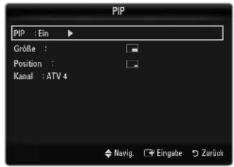 SAMSUNG UE40B7090WW - Verwenden der Bild-in-Bild-Funktion (PIP) - 2