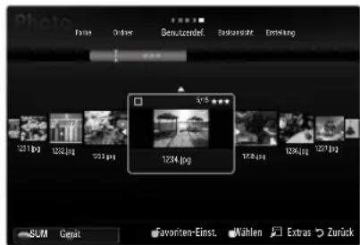 SAMSUNG UE40B7090WW - Sortieren der Fotoliste - 1