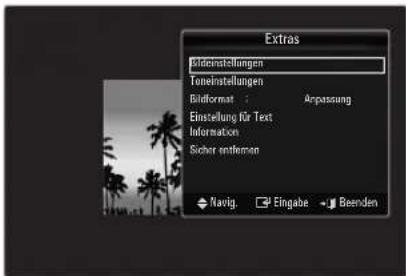 SAMSUNG UE40B7090WW - Menü der Optionen für Filmwiedergabe - 1