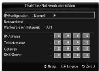 SAMSUNG UE40B7090WW - Drahtlos-Netzwerk einrichten-Manuell - 1