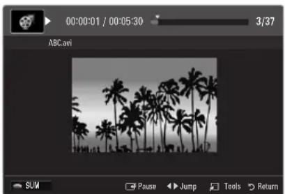 SAMSUNG UE40B7090WW - Playing a movie file - 1