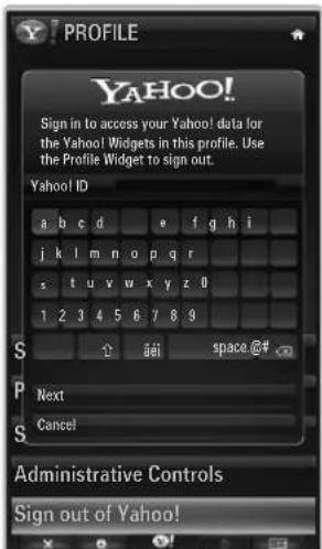 SAMSUNG UE40B7090WW - Using the Profile Widget - 5